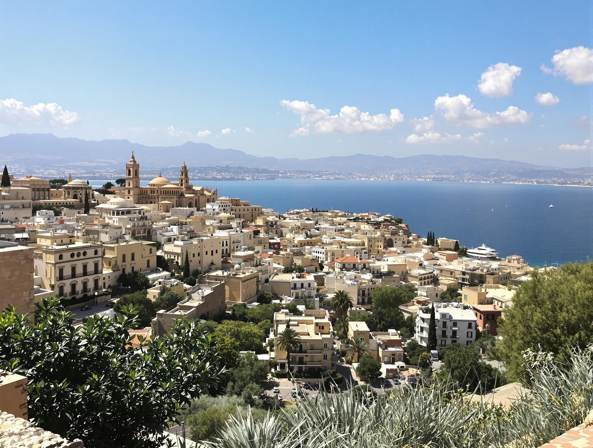 Agrigento gamla stad på Sicilien, med dess medeltida gator och historiska byggnader