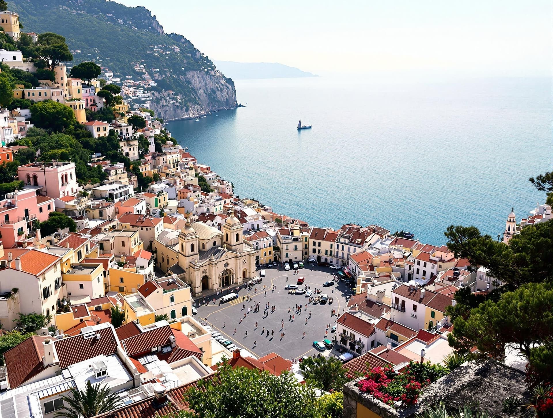 Atrani på Amalfikusten, Italiens minsta kommun, en charmig fiskeby