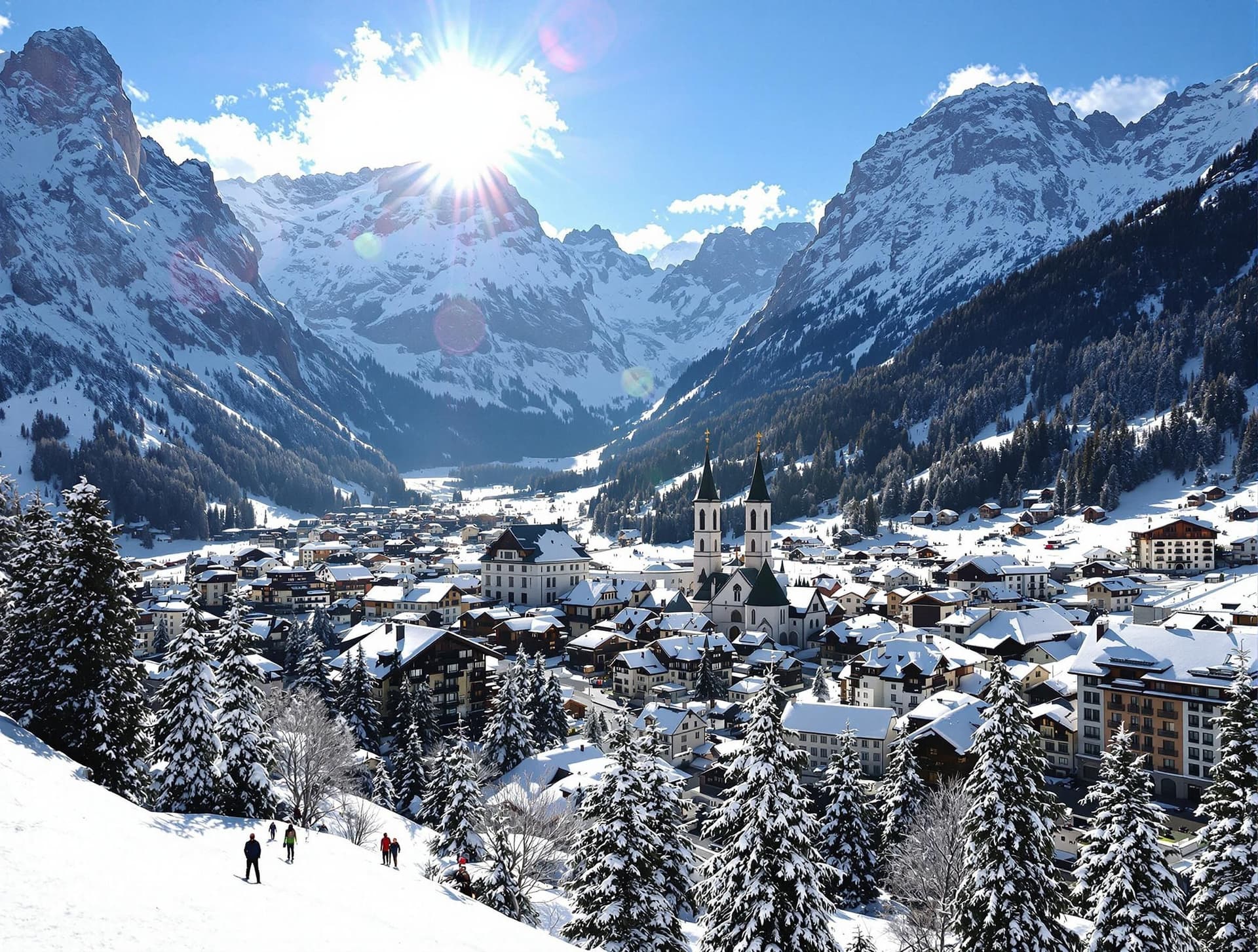 Skidåkning i Dolomiterna med Cortina d'Ampezzo