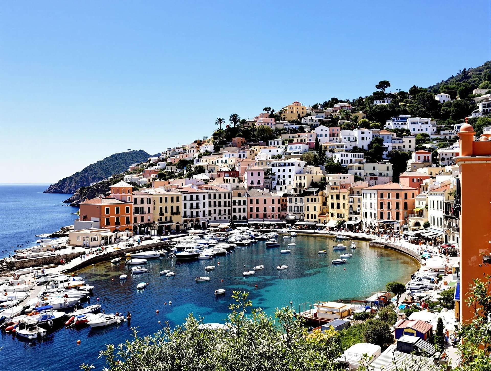 Sant'Angelo på Ischia, en charmig bilfri fiskeby förbunden med fastlandet via en smal sandremsa