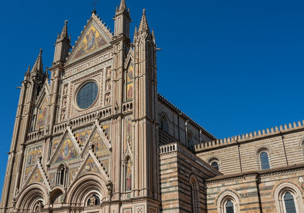 Orvieto med sin imponerande katedral