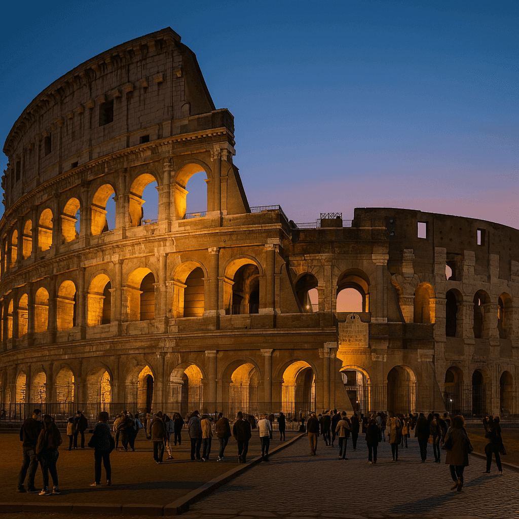 Colosseum i Rom vid skymning