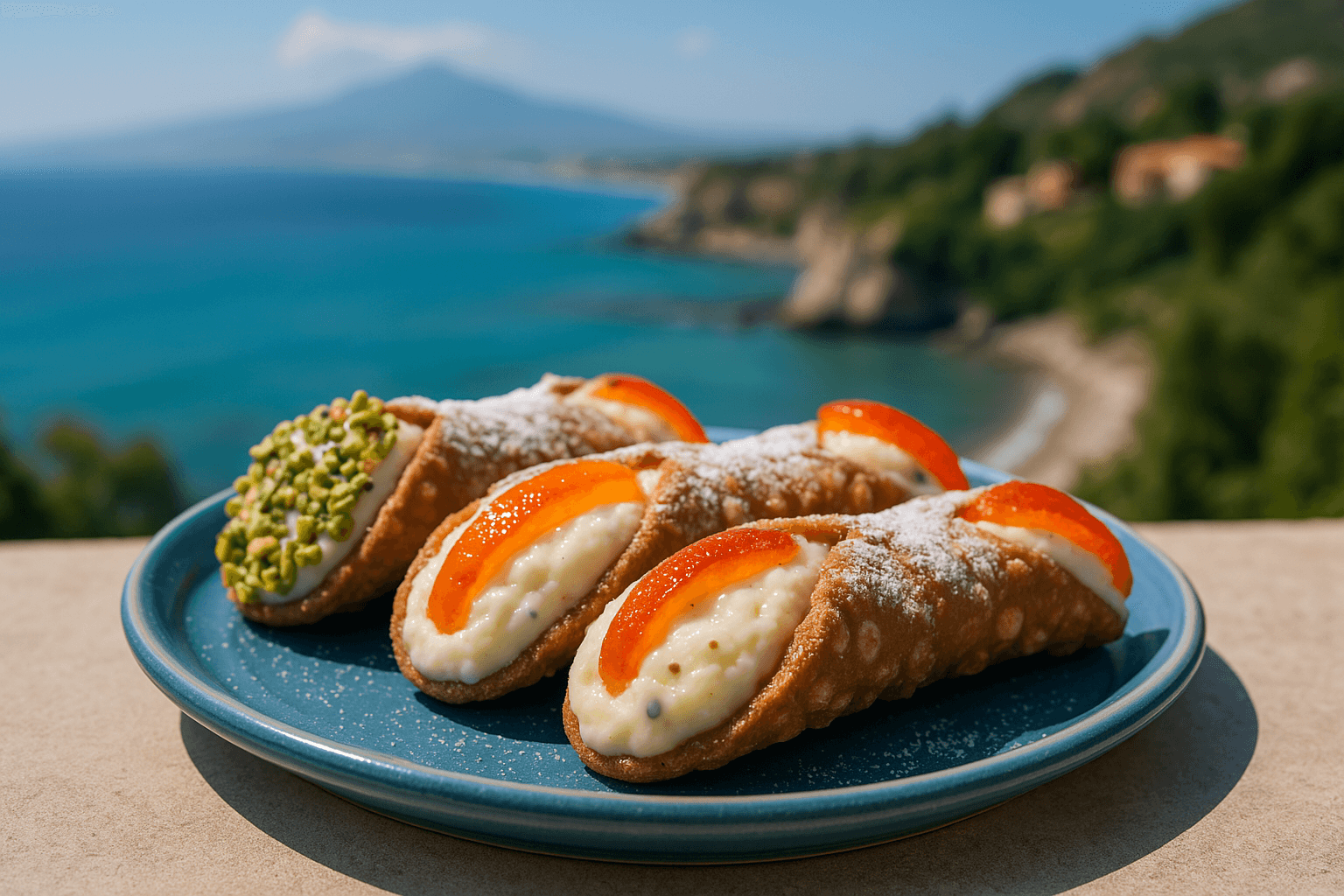 Sicilien - Cannoli med utsikt över kusten