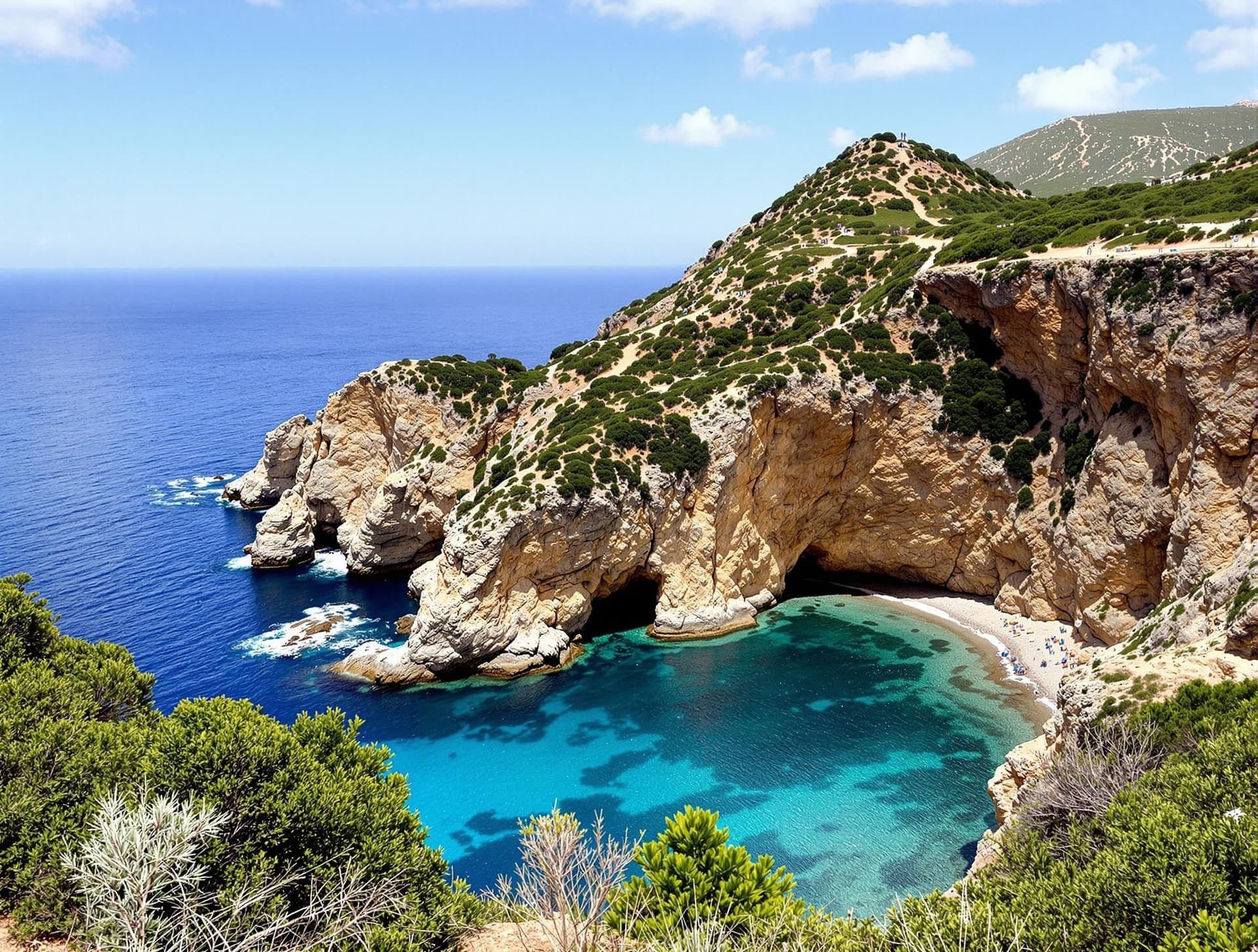 Zingaro naturreservat på Sicilien, med dramatiska klippor och små avskilda vikar