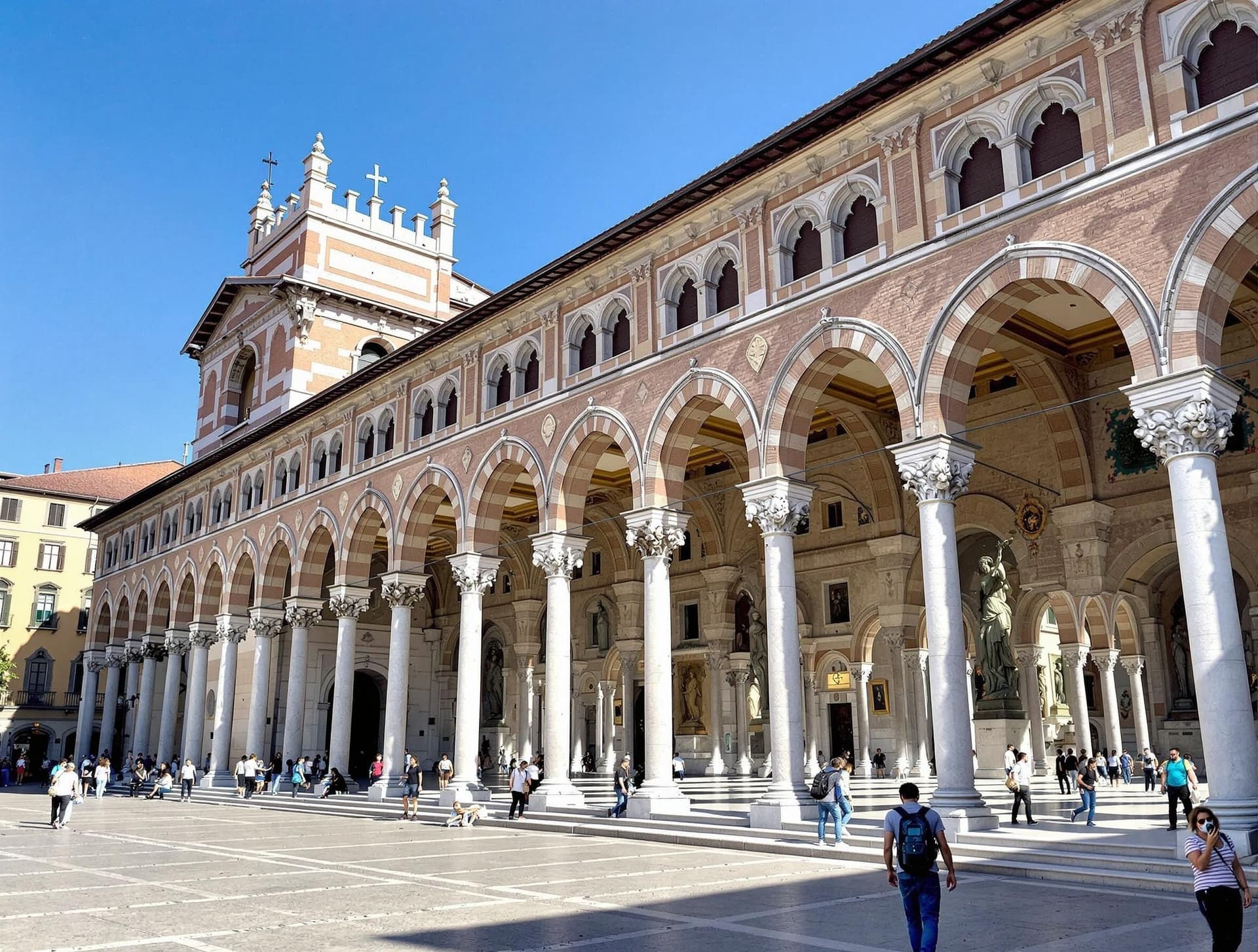 Basilica Palladiana i Vicenza med dess karakteristiska loggia designad av Andrea Palladio