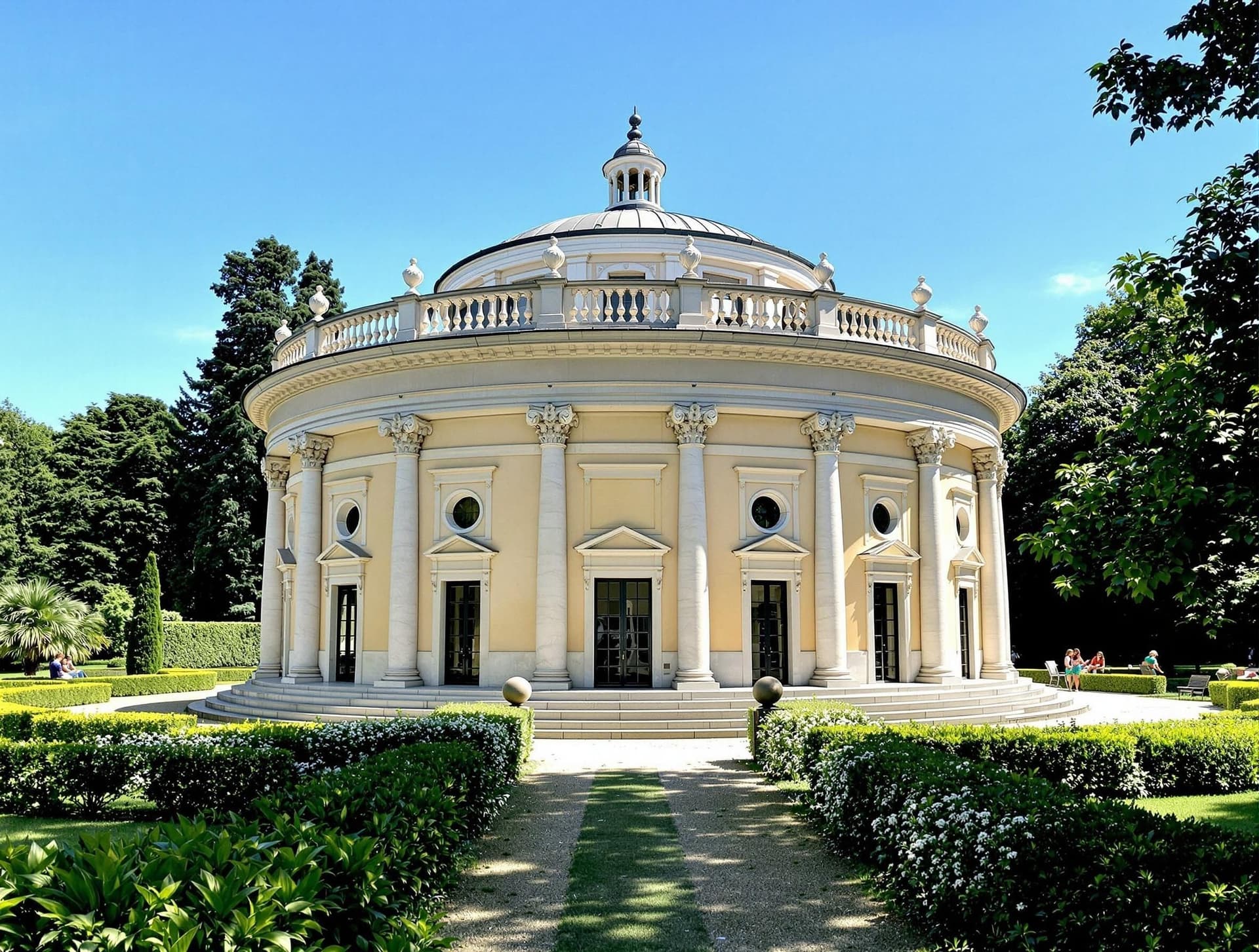 Villa La Rotonda utanför Vicenza, Palladios mest berömda villa med perfekt symmetrisk design