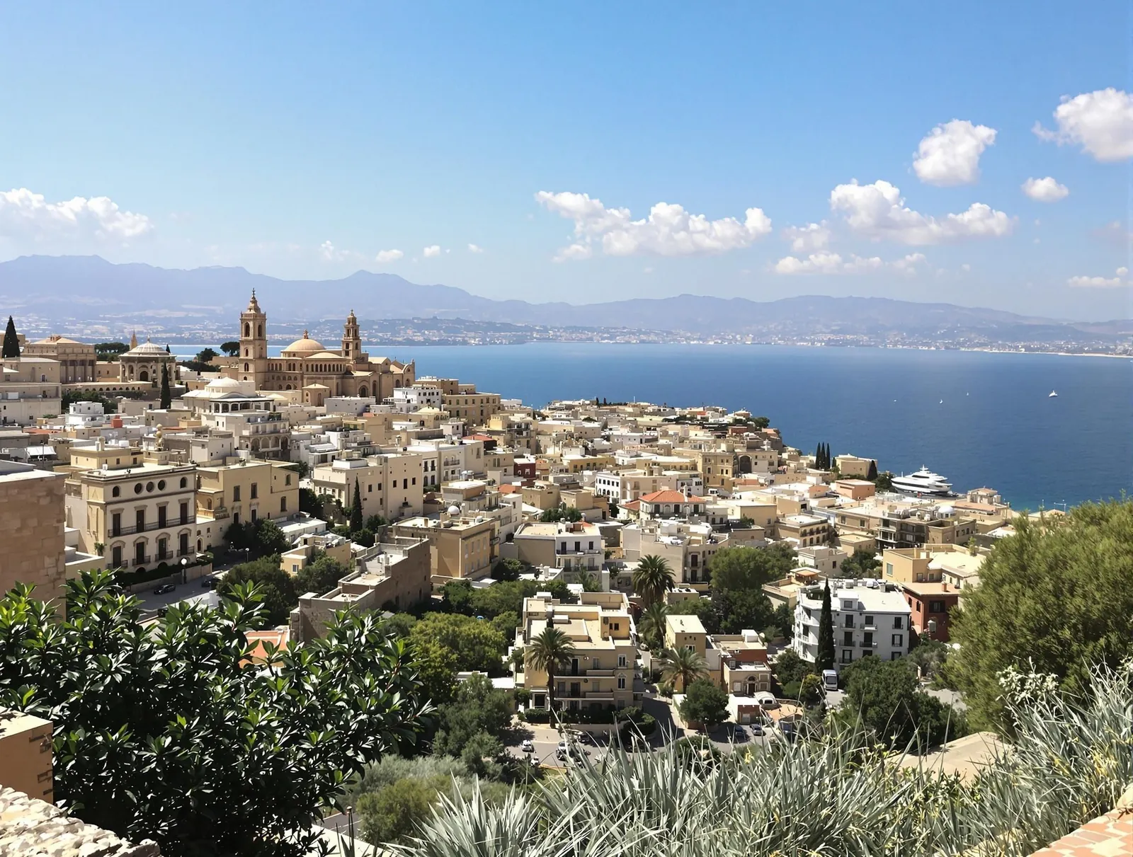 Agrigento gamla stad på Sicilien, med dess medeltida gator och historiska byggnader