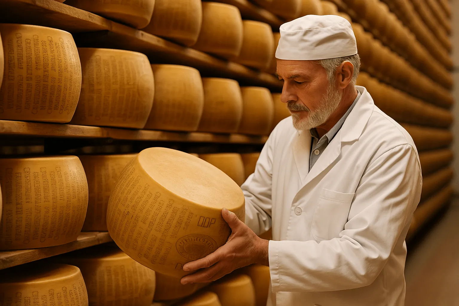 Parmigiano Reggiano från Emilia-Romagna, Italien