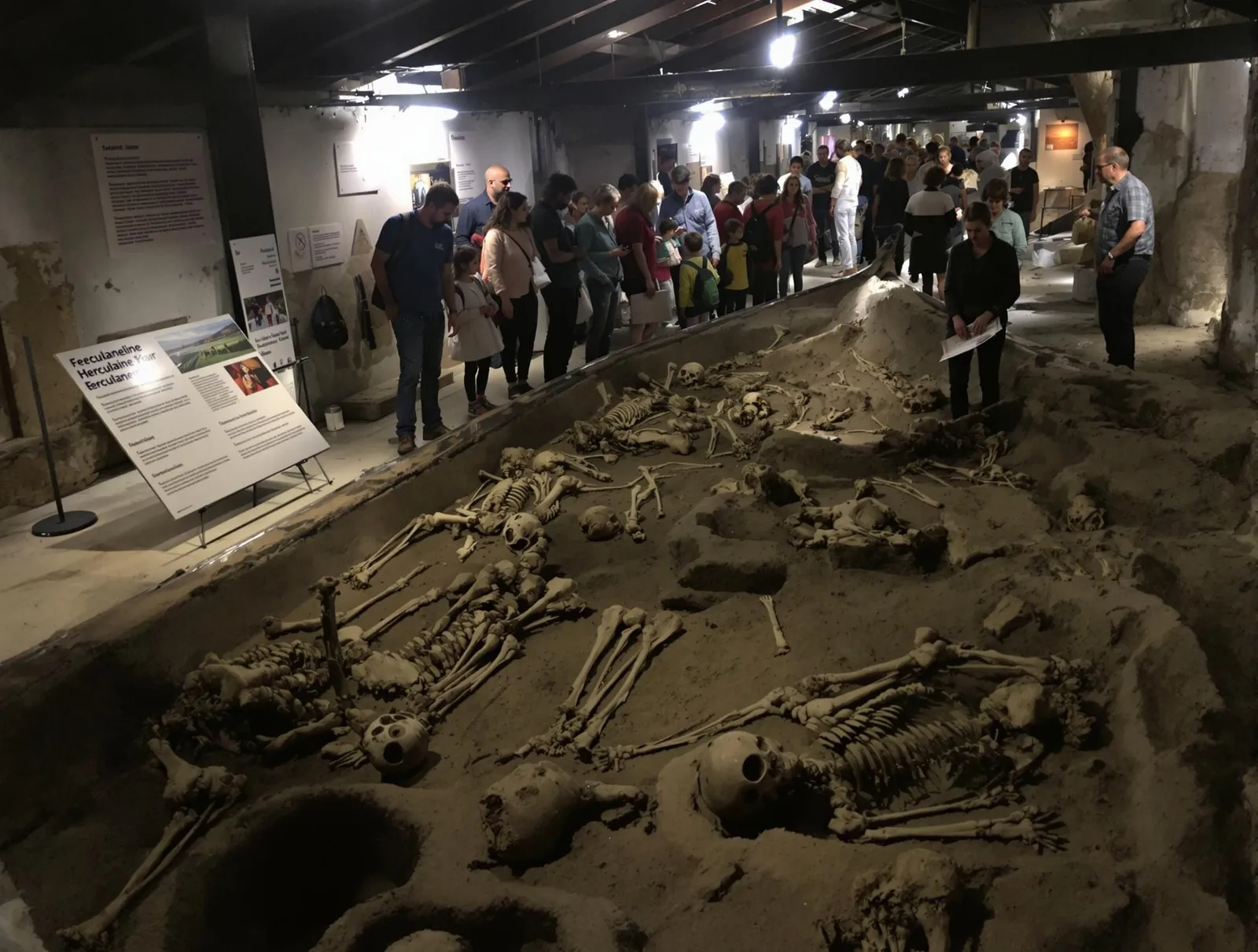 Skeletten som hittades vid den antika strandlinjen i Herculaneum, vittnesbörd om katastrofen