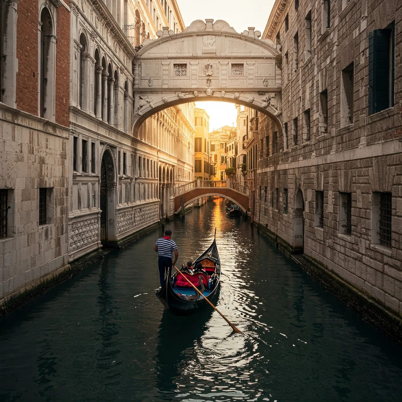 Venedig med kanaler och gondoler, en av Italiens mest ikoniska kulturupplevelser
